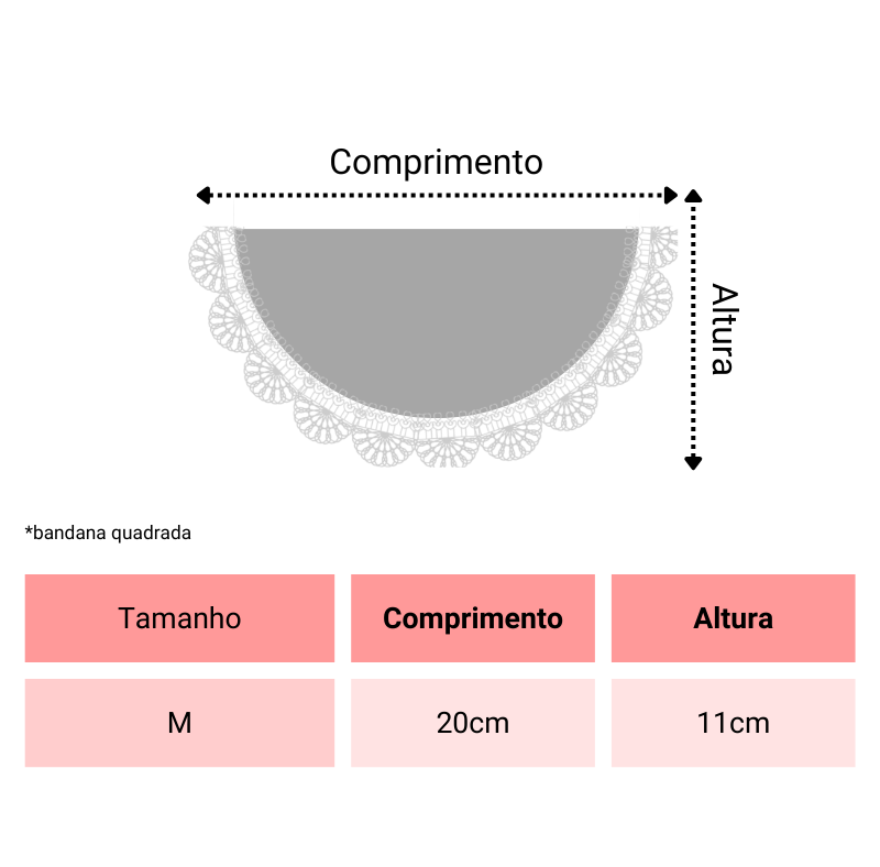 Bandana de Renda – Meia Lua