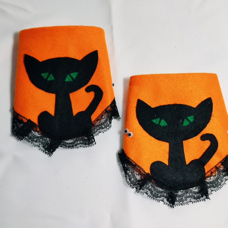 Bandana de Feltro – Gato Preto