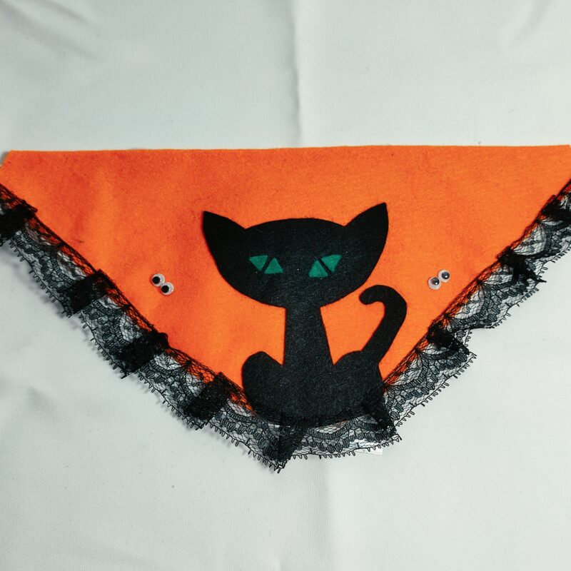 Bandana de Feltro – Gato Preto