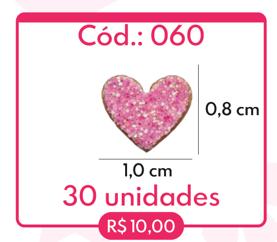 Adesivo Coração – Cód.060 (Luly Pet Biju)