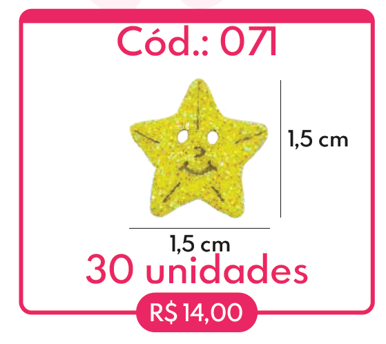 Adesivo Estrela – Cód.071 (Luly Pet Biju)