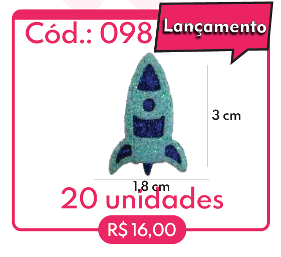 Adesivo Foguete – Cód.098 (Luly Pet Biju)