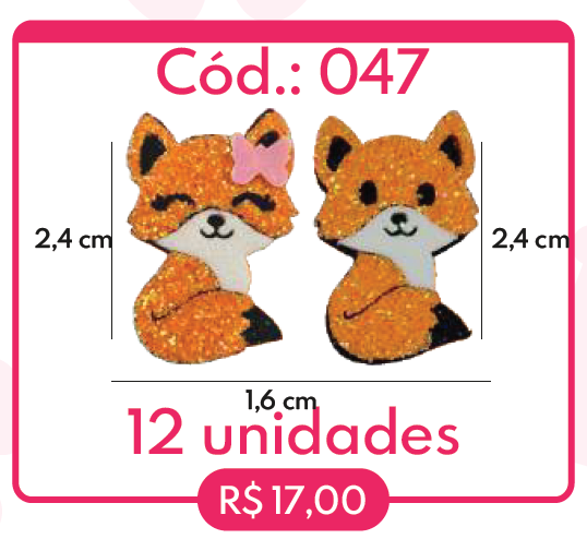 Adesivo Raposa – Cód.047 (Luly Pet Biju)